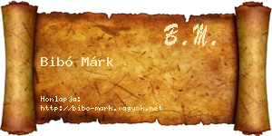 Bibó Márk névjegykártya