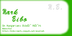 mark bibo business card